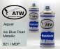 Preview: Jaguar, Ice Blue Pearl Metallic, 821 / MDP: 400ml Sprühdose + 400ml Klarlack - Set, von ATW Autoteile West.